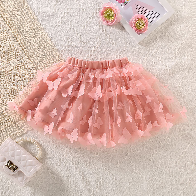 2024 verano nuevas niñas niños convexo Tutu conejo red de encaje plectada mariposa princesa falda de busto