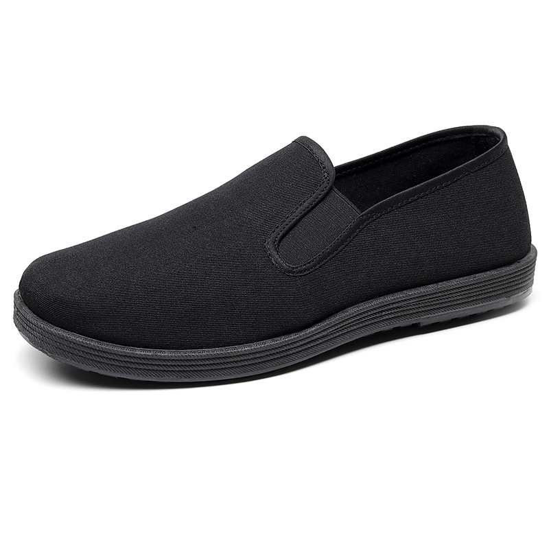 Viejos zapatos de tela de Beijing gruesos antideslizantes y resistentes al desgaste zapatos de hombre zapatos de trabajo cómodos y transpirables zapatos de trabajo negros
