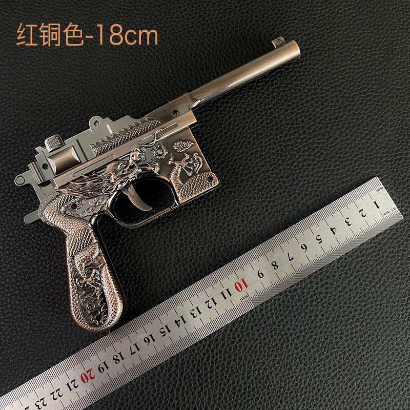 模擬合金モデルおもちゃレザーケースリボルバーは発射できず、音だけを聴くことができます子供時代のノスタルジックなおもちゃの銃卸売|undefined