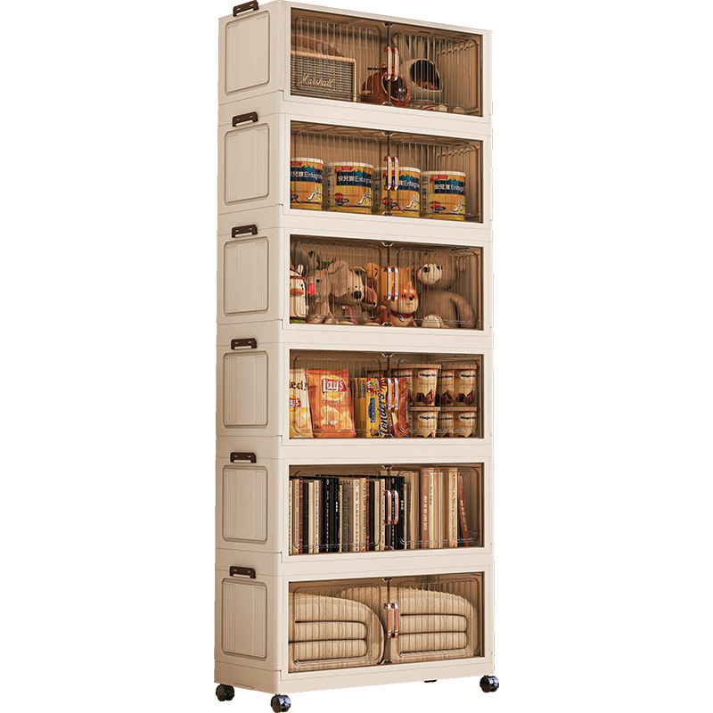Gabinete de almacenamiento de toallas de papel de 40 caras de ancho de doble puerta magnética doméstica sin instalación de armario plegable de gran capacidad armario de almacenamiento image 5