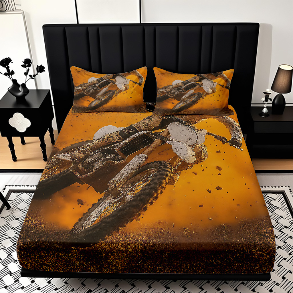 TEMU / JIT transfronterizo suave cama molida Kits cool motocicleta impresión digital HD se puede ajustar