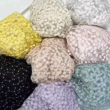 厂家直销新款高档镂空绣花面料 网纱蕾丝花边 小菊花水溶刺绣布料