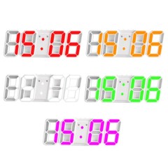 Source Factory 3D three-dimensional clock LED alarm clock cross-border best-selling model 3D wall clock for living room cross-border digital clock
