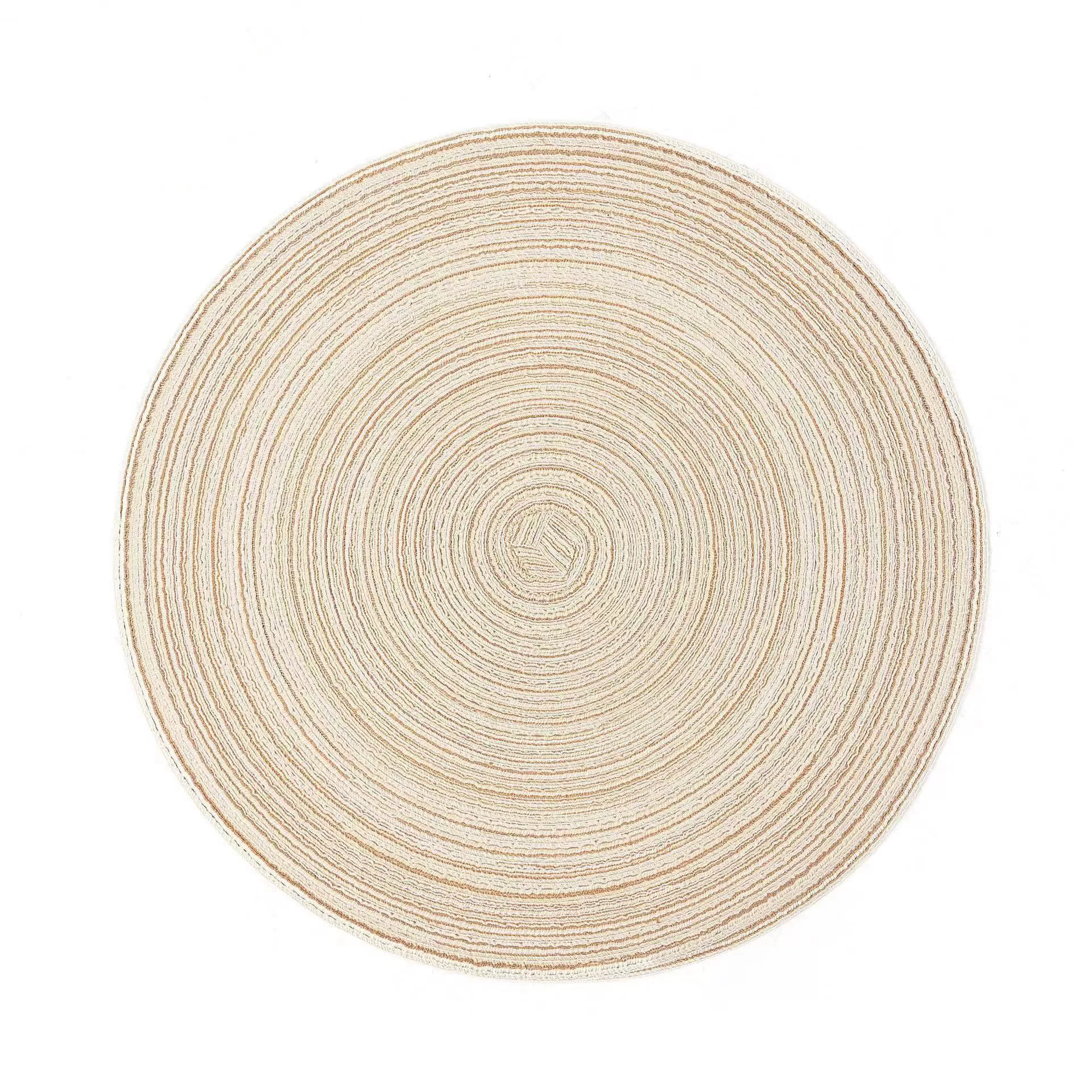 Round Cotton-Yarn Placemat, Nordic Woven Non-Slip Insulation Pad, Sizes 11 cm & 38 cm