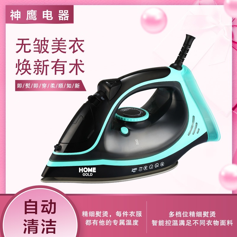 家用手持式电熨斗家用小型喷水蒸汽陶瓷底带大水箱熨斗机外贸跨境