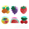 Fruit set, hairgrip, necklace, chain, bracelet, ring, keychain PVC, children's accessory, suitable for import