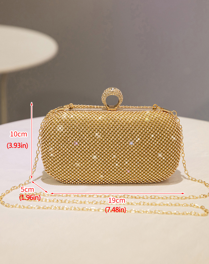 Pochette sera donna, borsa a tracolla elegante con strass per gala_voghion.com