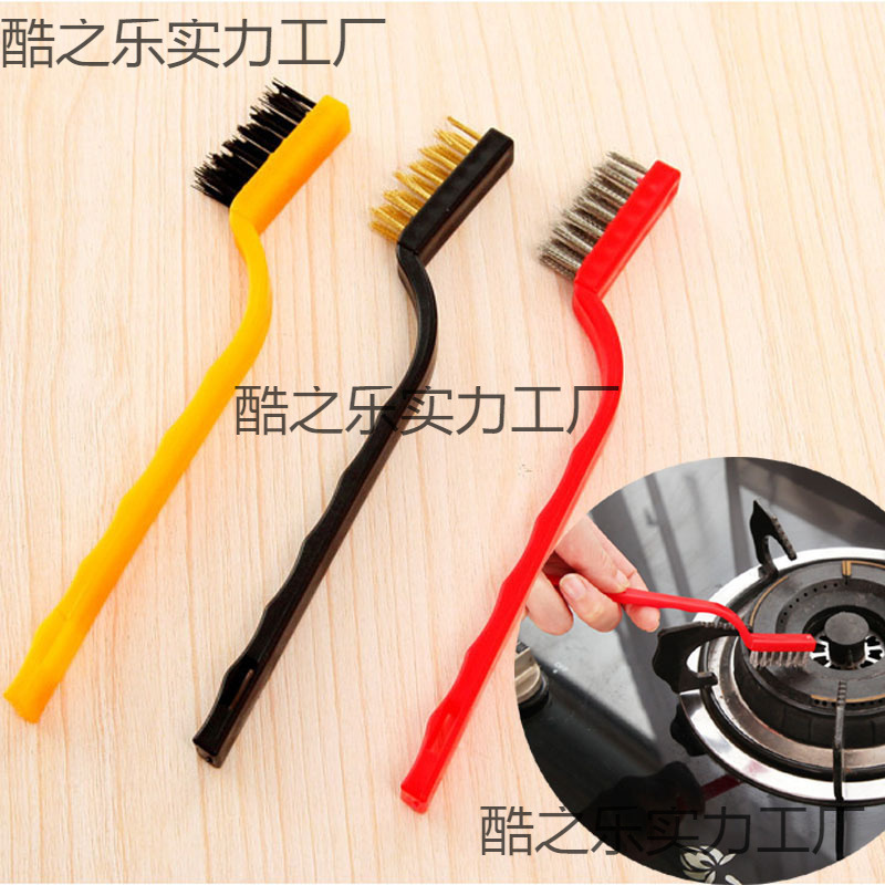 Japanese Gas Stove Cleaning Brush 3 Pack Kitchen Supplies Range Hood Stove Cleaning Tool Steel Wire Small E18