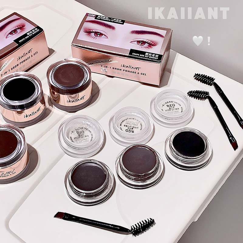 Colander Eyebrow Cream, gel de cejas 2 en 1, cejas salvajes estereotipadas con raíces claras y raíces, maquillaje transfronterizo.