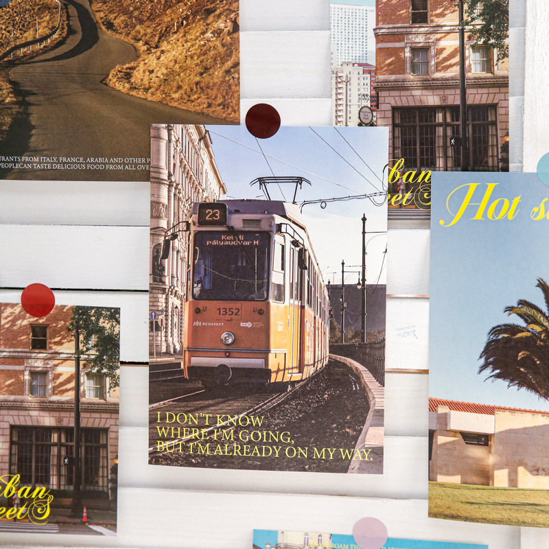 纸先生ins风景墙贴 雾漫不眠岛 创意美式室内装饰海报手账素材纸