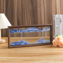 玻璃工艺品客厅酒柜装饰流沙画办公室解压沙漏家居相框流沙画摆件