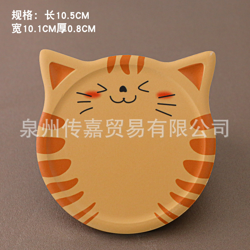 Cerámica posavasos gato creativo montaña corcho absorbente montaña lindo mascota de dibujos animados creativo regalo logotipo personalizado impresión