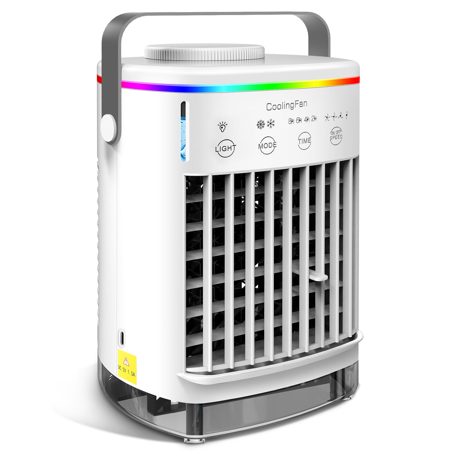Ventilador de pulverización USB transfronterizo portátil de escritorio de oficina enfriador de aire dormitorio colorido humidificador de pulverización enfriador de aire