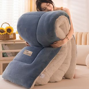 Lamb Fleece Quilt Winter Quilt Thickened Warm Winter Dormitory Single Student Summer Space Quilt Core fleece-lined