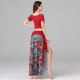 2020 New Belly Dance Practice Clothing New Sexy Printed Long Dress Suit Women's Dance Skirt Table Performance Clothing