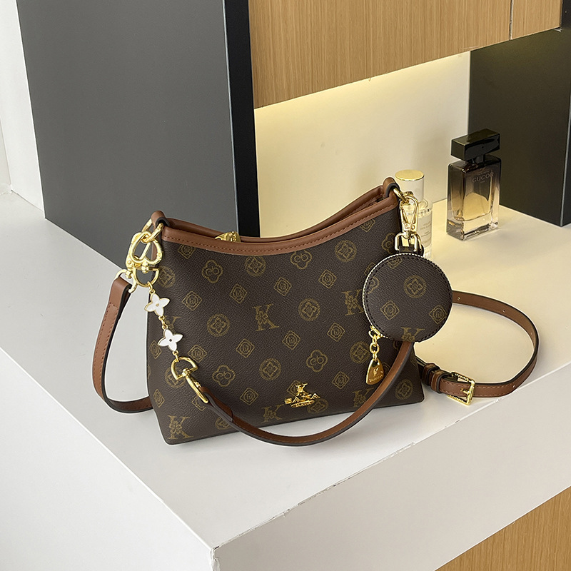 Direct from the factory: Vintage Crescent Underarm Bag, Hobo Bag, Two-Piece Set, Versatile Single-Shoulder Crossbody Women's Bag