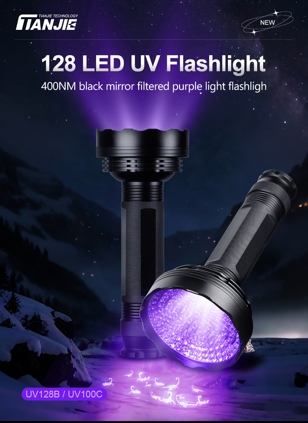 Cross-Border Uv Purple Light Flashlight Factory Wholesale Counterfeit Money Detector Fluorescent Mask Detection Lamp Pet Urine Stain Ultraviolet Lamp