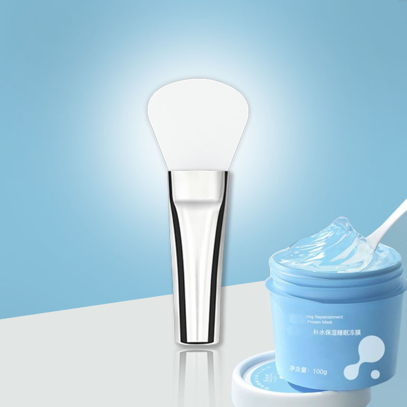 Mini cepillo de máscara de silicona suave cabeza portátil mango corto película de barro aplicador especial único Cepillo de belleza facial