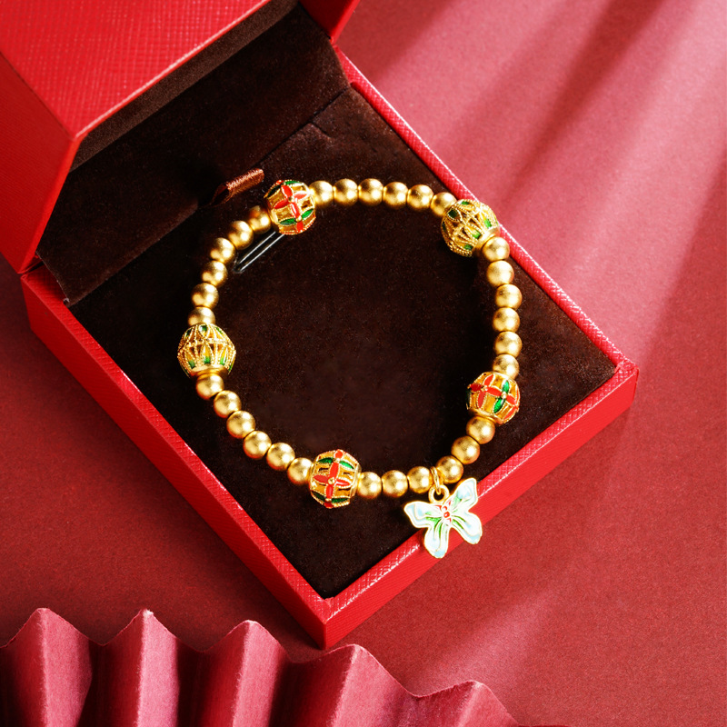 Vietnam Sha Jin Gufa herencia de cuentas hueco pulsera mariposa mujer ligera lujo no se desvanece el suministro de joyería de alta calidad