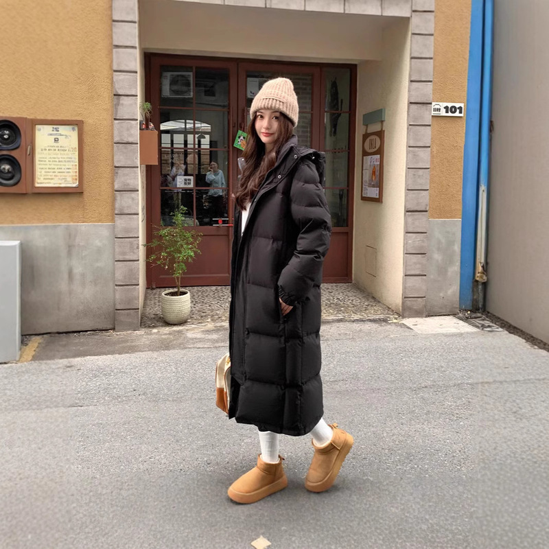 Down Jacket for Women 2025, Long Style, Extra-Long Over-The-Knee, Winter Men's Mid-Length, Triple-Protection Couple's Coat, Thickened and Warm