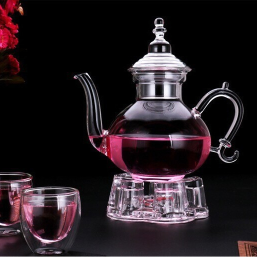 High Borosilicate Heat-resistant Transparent Glass Tea Set Creative Arabic Glass Coffee Pot Glass Herbal Tea Tea Set