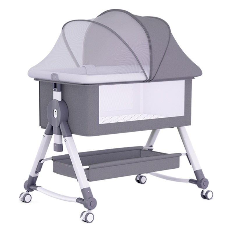 Cuna de bebé recién nacido cama costura Cama grande Baby Shaker BB cama de los niños cuna cama multifuncional móvil plegable