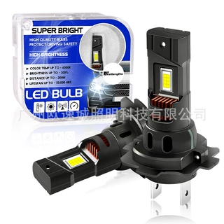 新品汽车led直插式大灯灯泡H7 H4 H1铜片散热风扇汽车大灯现货