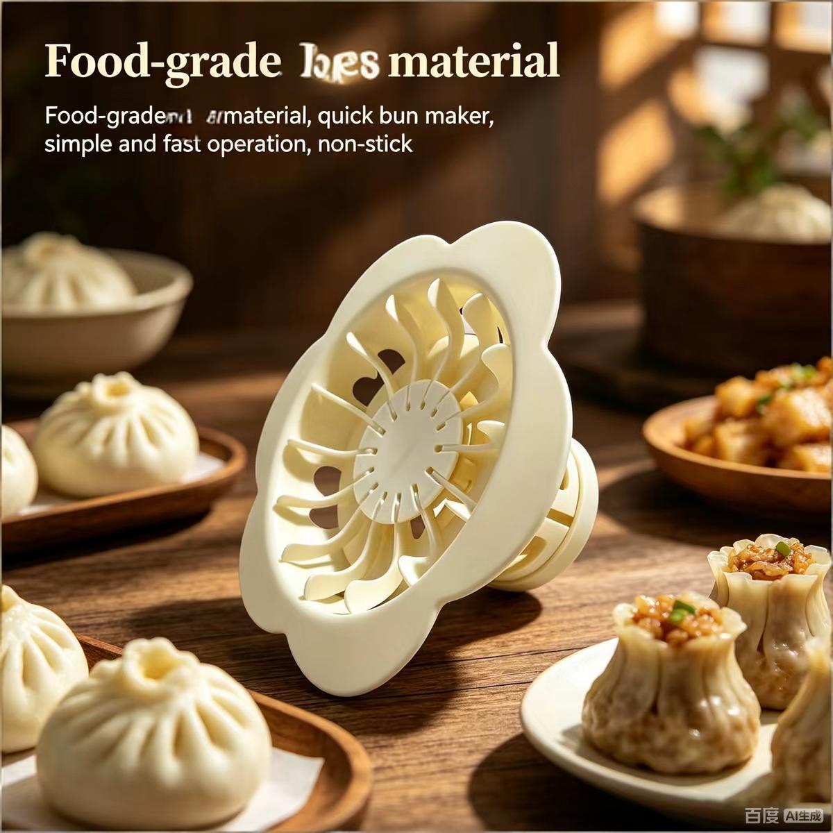 Cross-border petal-shaped manual bun mold for home kitchen use, bun making tool, kitchen tool, creative tool