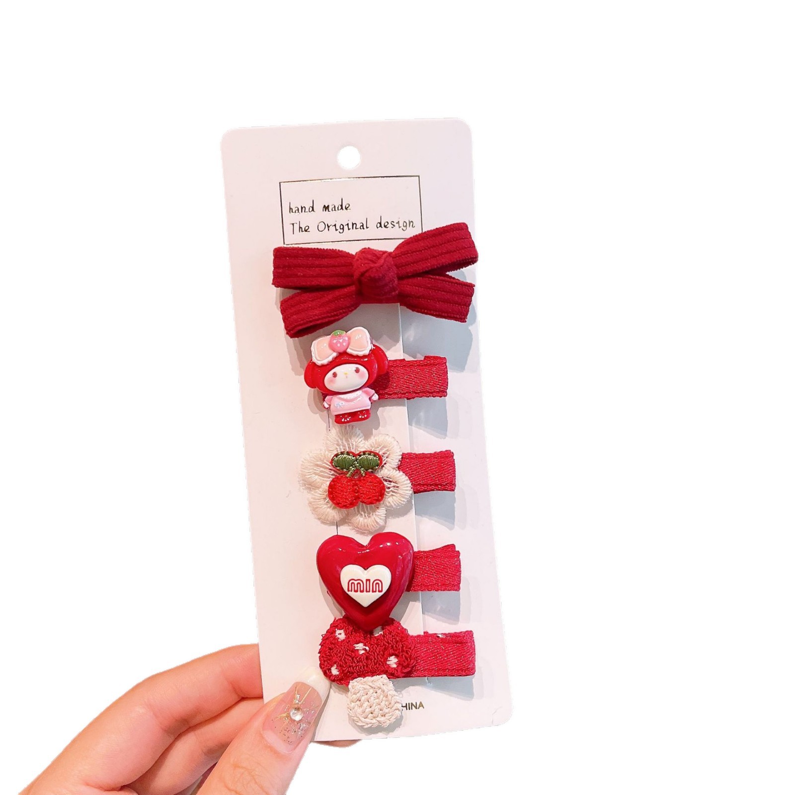 Clip niñas adorables clips tocadillos red nueva tarjeta de cabello para niñas clips de frangeo lateral clip de cabello roto