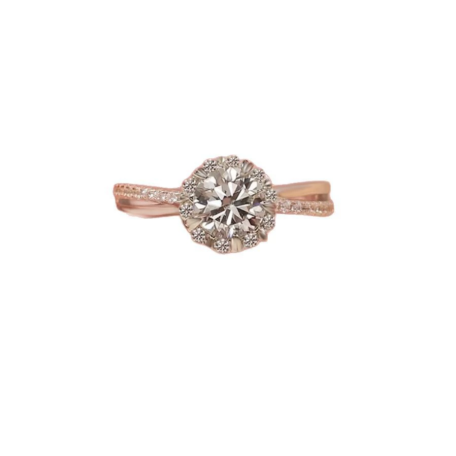 Принцесса Ретро обручальное кольцо, платиновое покрытие, 925 Sterling Silver с акцентами 18K белого золота, регулируемое