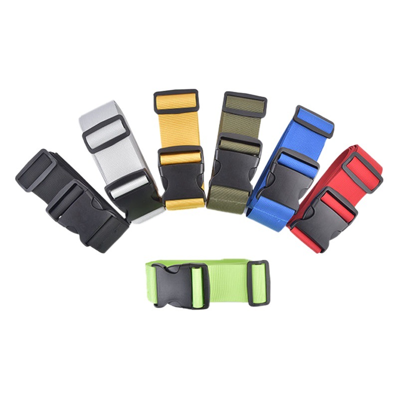 One-word Luggage Belt Luggage Packaging Belt Adjustable Trolley Case Bundling Fixing Belt Suitcase Strap