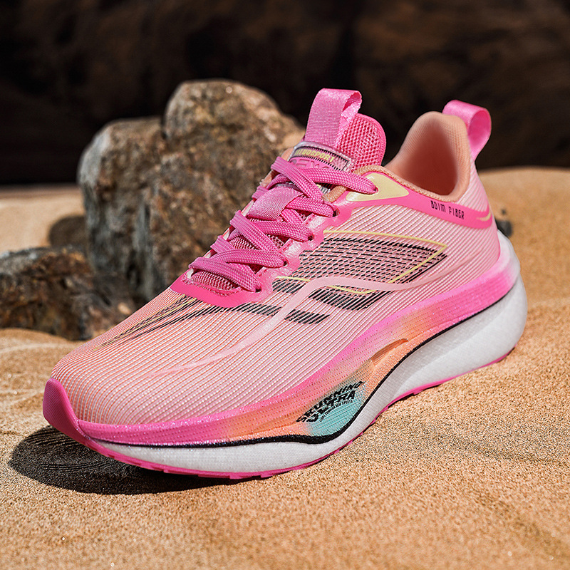 Fricción y sonido, zapatillas para correr de malla transpirable de suela suave realmente explosivas para hombres y mujeres, amortiguación, resistencia al desgaste, antideslizante, tablero de carbono, zapatillas de carreras