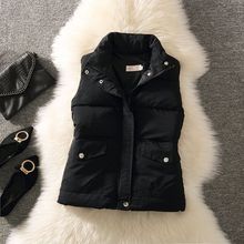羽绒棉马甲短款学生2025冬新款女士外搭无袖坎肩百搭背心马夹外套