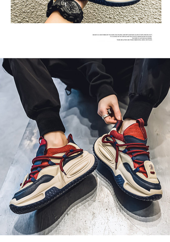 Giày thể thao nam cổ thấp lót lông giữ ấm, đế dày tăng chiều cao, kiểu sneaker dạo phố — X5128- 1m màu xanh lá cây, X5128-1 Kaki, X5128-1 đỏ xanh chi tiết 18