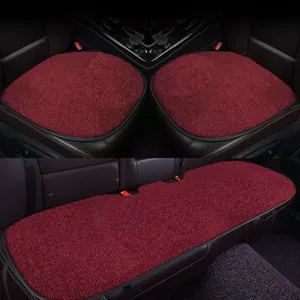 Car Seat Cushion Winter Cushion Car Cushion Lamb Plush Car Autumn and Winter Single Piece Short Velvet Plush Mat Simple Three-piece Set