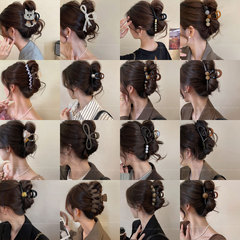韓国のアクリルのヘアピンの女性の後頭部のヘアクリップの頭飾りネットの赤い真珠のクリップの気質の愛のサメのクリップ