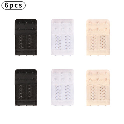 6pcs Elastic Spray paint Three buckle Underwear Lengthened buckle Bras Lengthened buckle Elastic force lengthen Hollow Extend the deduction
