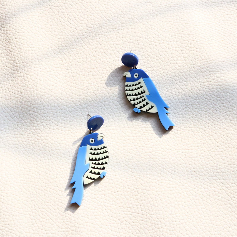 Creative Funny Acrylic Bird Earrings Cute Simple Earrings Women Wholesale display picture 4