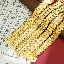 新款越南沙金手饰霸气男士宽版车花手表链铜镀金久不掉色饰品货源