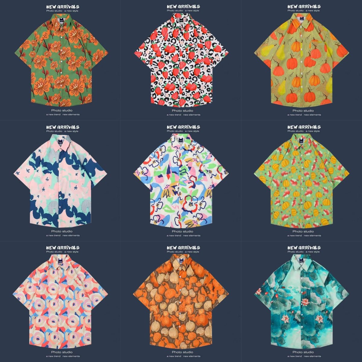 Летняя гонконгская рубашка с короткими рукавами для мужчин и женщин, свободная и тонкая гавайская пляжная цветочная рубашка с короткими рукавами для мужчин