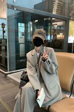 幂式休闲老爹小西装套装女秋秋装新款韩版宽松两件套欧美气质优雅