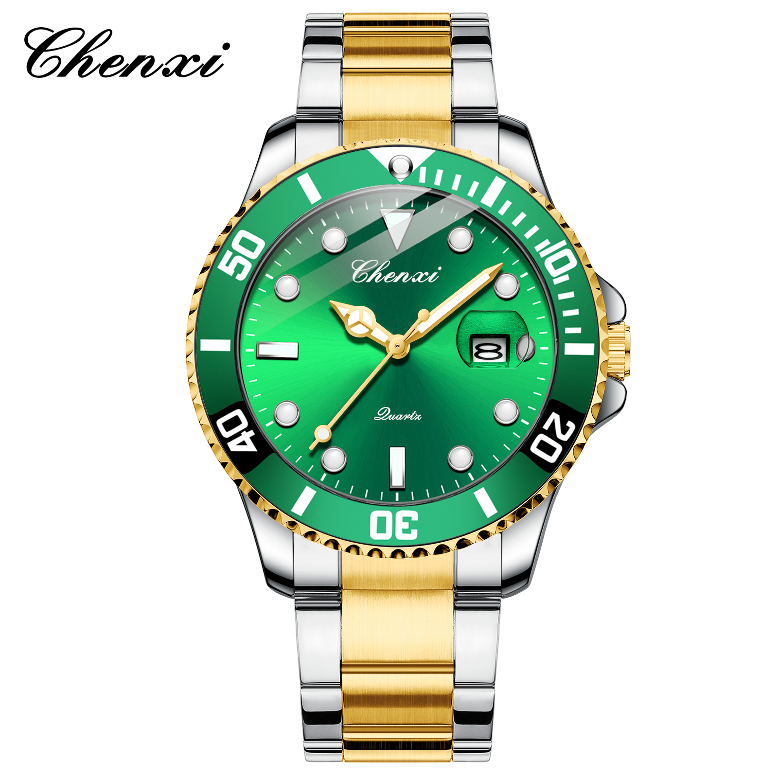 Blackwater Ghost Lao Watch Men's Fashion Waterproof Quartz Watch Factory Direct Steel Belt Wholesale Magnifier Calendar Watch
