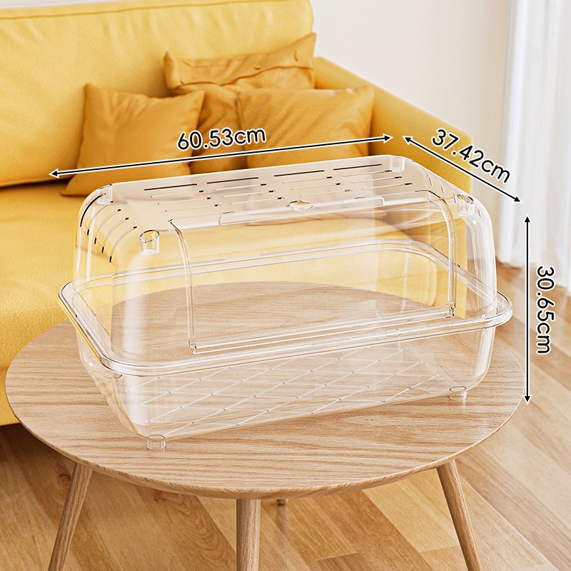 Jaula Transparente de Acrílico para Hámster de Plástico PET Acrílico Impermeable Desmontable para Hámsteres