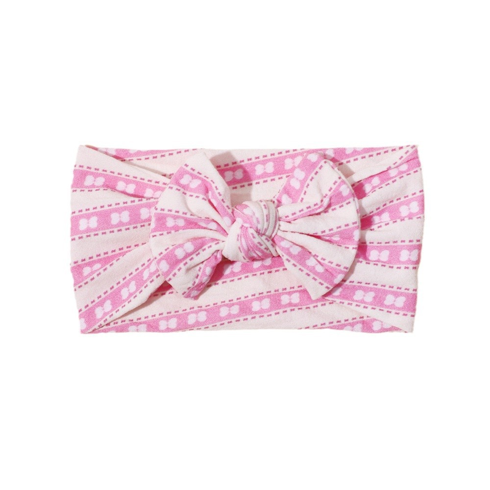 Grensoverschrijdende nieuwe kinderhaaraccessoires Europese en Amerikaanse baby digitaal bedrukte strik hoofdband elastische nylon baby brede haarband_voghion.com