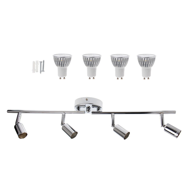 Cross-border 4-head LED spotlights ceiling downlights spotlight exhibition hall surface-mounted background wall kitchen adjustable 2-head spotlights