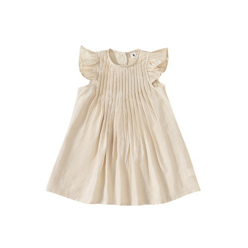 INSbobo summer children's skirt ins lace princess skirt girls Korean style small flying sleeve dress XQ23308