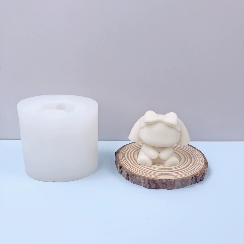 Cute three dimensional rabbit, aromatherapy for auto, candle, silicone mold, handmade