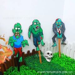 国境を越えた新しいハロウィーンの庭の挿し木植物対ゾンビ漫画の装飾クリエイティブハロウィーン
