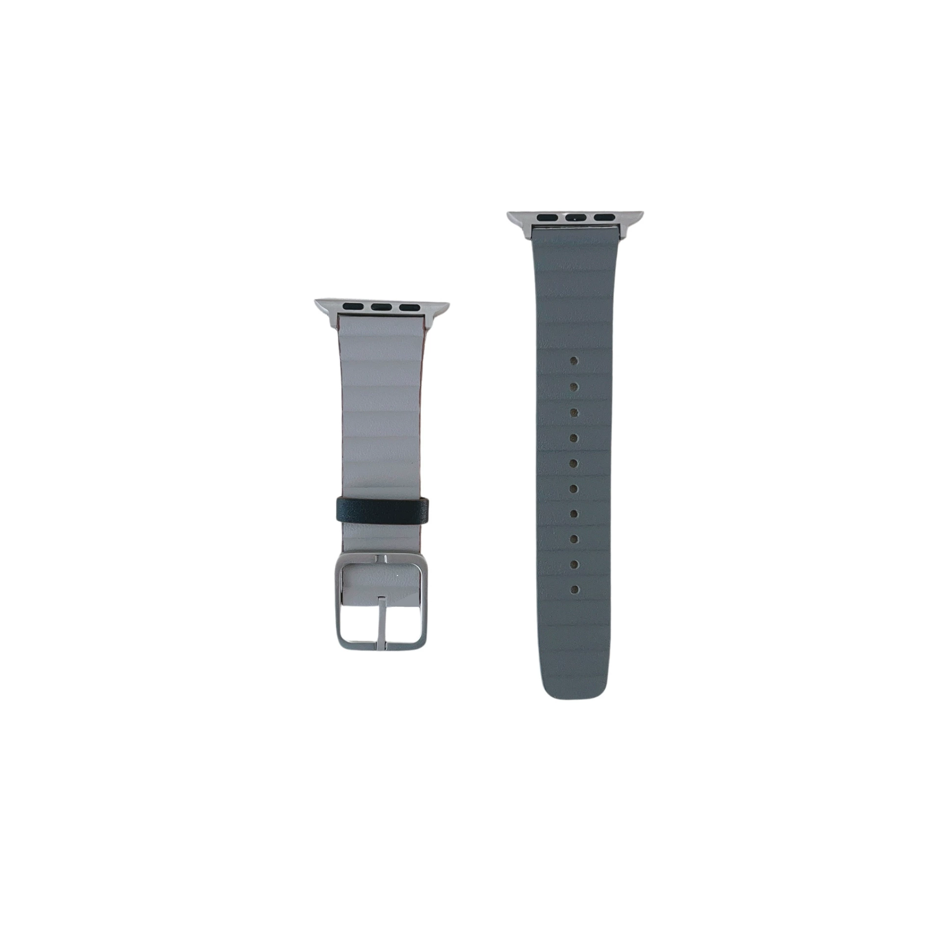 Apple double-sided bamboo watch strap, genuine leather with multiple color configurations