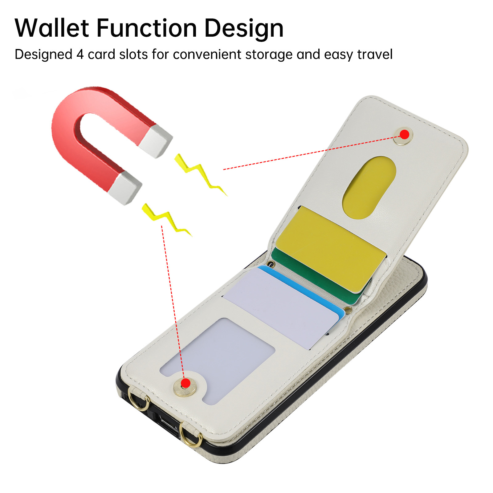 Funda de cuero con correa para colgar y tarjetero samsung s25 a56_voghion.com